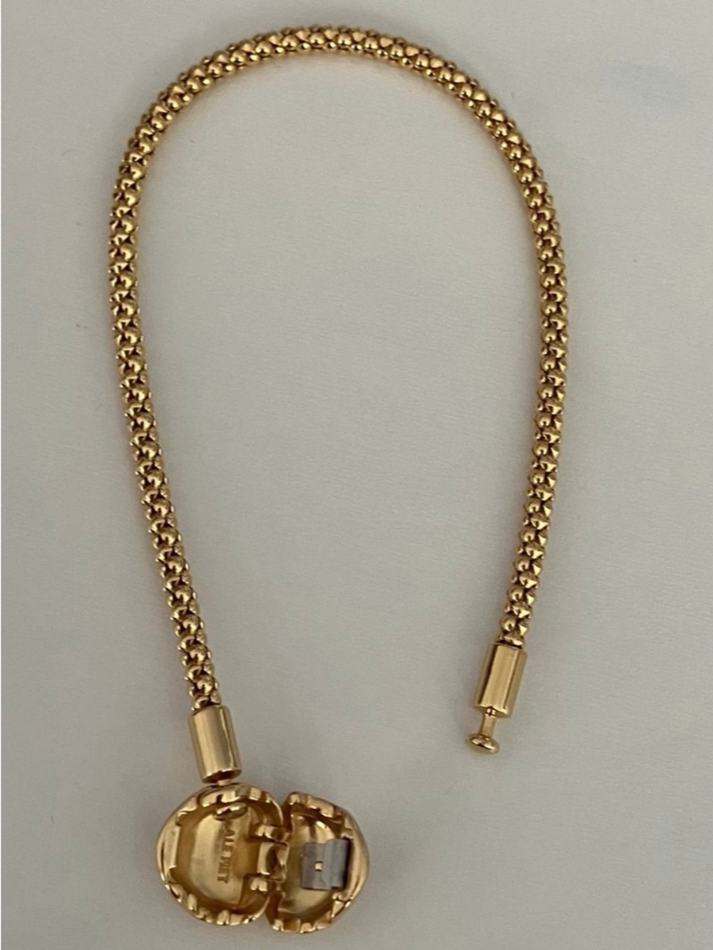 Pandora 14k Gold Plated Heart Clasp Snake Chain Bracelet - Picture 3 of 3